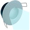 Partenopeautensili® Faretto con portalampada attacco GU10 Led impermeabile IP54 per bagno turco cromoterapia ad incasso (BIANCO, LUCE FREDDA 6500K)