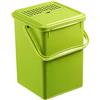 Rotho Bio Secchio per Compost con Filtro a Carbone Attivo nel Coperchio, Plastica (PP) senza BPA, Verde, 9 L, 23.0 x 22.5 x 27.5 cm