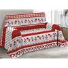 SpazioTessile Teli Arredo Copritutto Copridivano Copriletto Montagna Rosso 0P Panama Cotone (Snow, 160x280)