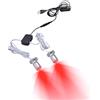 FSLiving Mini faretto da incasso a LED, in alluminio, color argento, 2 pezzi, con trasformatore, luce rossa per corridoio, gallerie, negozi, armadietto per gioielli, armadio PJ0148-R