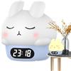 Duroecsain Orologio coniglietto, sveglia coniglio,Luce Pat in silicone per conigli - Lampade Touch Ricaricabili, Sveglia Digitale Coniglio, Luci Notturne Per Addestramento Del Sonno A Lunga Durata Per