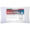 V.I.P. Very Important Pillow V.I.P. Cuscino Fiocchi di Memory, Bianco, Guanciale Saponetta 45 x 75 cm, Fodera in Poliestere Trapuntata, Altamente Traspirante Morbido, Made in Italy