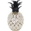 Romingo Lampada a forma di ananas in vetro mercurio, 22,9 cm, a batteria, con timer, per soggiorno, camera da letto, regalo da donna, per moglie, ragazza, amica, argento