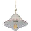VANNI LAMPADARI - Sospensione Agnese: Lampadario in Ceramica per Camera da Letto, Soggiorno, Cucina, Bagno - Decorato a Mano - Diametro 20 cm, Rosa