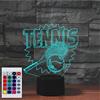 SUPERHONGJIHAO Luce notturna per bambini 3D giocare a tennis lampada a led con telecomando 16 colori che cambiano regalo di compleanno di Natale per il bambino