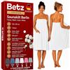 Betz Kilt da sauna BERLIN da donna in spugna con bottoni 100% cotone 420 g/m² -