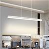LIYYANG moderne LED Lampada sospensione sala pranzo Lampada ufficio dimmerabile telecomando Lampadario lineare soffitto Luci alluminio isola cucina cucina Camera letto Soggiorno Sala pranzo (Bianco, L150cm)