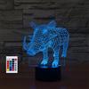 SUPERHONGJIHAO Luce notturna per i bambini 3D Cinghiale ha condotto la lampada con telecomando 16 colore che cambia regalo di compleanno di Natale per il bambino