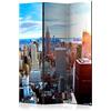 murando - Paravento da Interno Architettura 135x172 cm 3 Pannelli - Stampa Unilaterale su Tela in TNT - Separe per Ufficio Ambienti Paraventi Decorazioni Moderno Soggiorno - Manhattan d-B-0188-z-b