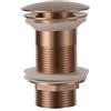 Tapon Pop Up Lavandino Lavello Lavandino Bagno In Oro Rosa Spazzolato Tappo Scarico di Scarico, Accessori per Rubinetti Da Bagno (Brushed RG No Hole)