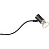 meineWunschleuchte Lampada da specchio per bagno, colore nero, con faretto orientabile, altezza 11 cm
