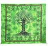 Seamar Copritutto Grande New Albero Copri Divano 100% Cotone Riciclato con Frange 210x230cm Telo Mare (Verde Bottiglia)