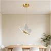 FDOIUTU lampada da comodino 3 temperatur Colori 3000K/4500K/6000K, Acrilico Farfalla Lampadario A LED Moderno Appeso Droplight Sala Da Pranzo Camera Da Letto Lampade A Sospensione (Oro A)
