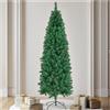 tectake® Albero di Natale Artificiale, Albero di Natale Realistico con Aghi in PVC, Albero Natale con Supporto in Legno, Ideale per Decorazioni Casa Moderna - Verde, 180 cm / 736 punte
