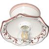 VANNI LAMPADARI- Plafoniera Soffitto Edera, Lampadario Soggiorno in Ceramica, Plafoniera Bagno Decorata a Mano, Lampadario Camera da Letto Artigianale, Plafoniera Parete, 20 cm, Marrone