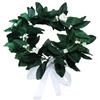 SUNLUX Corona Laurea Alloro Finto con Rose Bianche - Ø 30 cm - Ghirlanda Decorativa per Festa di Laurea, Elegante e Realistica