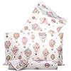 Smart Deco Home Set copripiumino federe letto parure copripiumino stampa fantasia 100% cotone Made in Italy MATRIMONIALE MONGOLFIERE ROSA