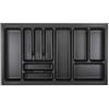 ORGA-BOX VIII Portaposate 811 x 480 mm grigio lava con struttura perlata per mobili da 90 cm in inserti per cassetti cucine Häcker
