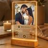 Panorama Targa Spotify Personalizzata Led Nero 21x30 cm - Canzone su Vetro - Lampada con Foto e Codice Canzone