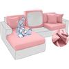 BXFUL Copriseduta Divano Elasticizzato Ice Silk Impermeabile Alta qualità Copricuscino Morbido Protezione del Cuscino Sedile del Divano Lavabile (Grande 1 posto,Rosa)