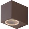 Planetitaly Applique Led da Parete per Esterno, Impermeabile IP65, Lampadina led GU10 6W, Ideale per Balcone, Terrazza, Casa, Muro, Facciata Esterna, Negozio, Ingresso (Quadrato Corten, Blu)