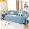 VanderHOME Spessore Tessuto Copridivano Antiscivolo Decorativo Universale Impermeabile Fodere Copridivani Slipcovers Divano Protector elasticizzati per Cani Gatti Letto 180 * 90cm-Blu chiaro