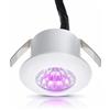 Planetitaly Mini faretto Bianco LED RGB RGBW SPOT incasso 25mm 2W 24V sincronizzabile DMX512 punto luce segnapassi multicolore giochi di luce cielo stellato Faretto LED piccolo Dimmerabile foro 25mm (RGBW+3000K)