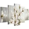 B&D XXL - Quadro 200x100 cm 5 Pezzi - Stampa su Tela Canvas con Struttura - Quadri Componibili Moderni Soggiorno Grandi - Murale Arte Decorazioni da Parete Decori - Fiori b-A-0282-b-n