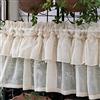 A.Monamour Corta per Finestra Piccola in Voile Tulle Trasparente Colore Champagne - Tenda da Cucina Bistrot Caffè Mezza Mantovana a Vetro a Pannello Porta