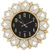 MAKA change your life quality MAKA Orologio da Parete Moderno Grande Ø 48 cm in Resina Dorata con Brillantini, Design Moderno e Vintage, Orologio da Parete per Cucina, Soggiorno o Camera, Silenzioso (Soleil, Nero)