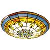 WDBZTJ Plafoniera a LED in stile Tiffany, Plafoniera in vetro colorato, 85-265 V, Ingresso/corridoio/Corridoio/Plafoniere Plafoniere (colore : Two color light-30cm)