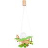 IPP Lampadario a Sospensione per Cameretta Bimbi, Lampada Aereo in Legno Colorato, 32x30 cm (Verde - Legno)