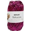SUNLUX Fettuccia Fucsia Metal 100g, Filato Metal per borse, Fettuccia Spessa 2,5cm x 30m