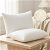 cuscini fiber - 2 Cuscini Letto Matrimoniale con Imbottitura in Fiocco di Memory Foam e Federa Massaggiante, Cuscino Memory Foam Guanciale Morbido per Dormire Sicuri