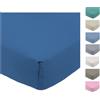 Tata Home Lenzuolo Sotto Flanella Matrimoniale con Angoli ed Elastici 100% Caldo Cotone Misura cm 180x200 Altezza Materasso cm 24 Tinta Unita AVIO