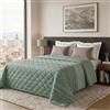 Dorian Home Trapunta Estiva Letto Singolo 100% Puro Cotone Certificato Sambuco Nocciola