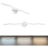 MAKA change your life quality MAKA Lampada Specchio Bagno Led 60 cm 9W 810 Lumen 230V Luce Calda Naturale Fredda Luce Ondulata in Alluminio e PVC Elegante Moderno Facile Installazione Memory Dimmer Impermeabile Schizzi (60 cm)