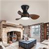 YFouCnd I Piccolo Ventilatore da Soffitto con Luce 56cm DC Lampada Ventilatore Soffitto Silenzioso con Telecomando LED Dimmerabile 6 velocità con Timer Lampadari A Ventola per Camera da Letto-G