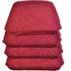 Casatessile Cuscini coprisedia con Alette Mexico Cuscini Sedie Cucina Sfoderabili - Bordeaux, Set 4 PCS