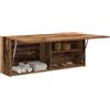 Gecheer Mobile da Bagno Legno Antico 100x25x40 cm in Truciolato,Armadietto da Bagno,Mobile Alto,Mobiletto Bagno Salvaspazio,Mobili Bagno a Terra,Armadio da Bagno,Armadio per Il Bagno,P860110
