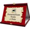 Generico Elegante Targa Commemorativa Personalizzabile | Testo e Foto | Laurea, Pensione, Matrimonio, Anniversario | Personalizzata con dedica e Immagini | (Targhetta Dorata, Cofanetto Deluxe Bordeaux)