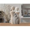 Generico Moderna Scultura Decorativa Famiglia in PLA, Statuette Minimaliste, Arte Contemporanea per Casa, Decorazione 3D Stampata, Regalo Personalizzabile (Genitori con 3 figli)
