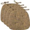 uyeoco Set 4/2/1 Cuscini Sedia da Cucina/Cuscini di Seduta con Lacci 43*41*35cm | Confortevole Cuscini Coprisedia da Cucina Imbottito, Lavabili(22#,4pcs)