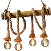 Universo Lampadario Retro 4 Bulbi E27 A Sospensione Stile Vintage Marrone