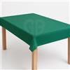 GBiancheria Mollettone Copritavolo in Feltro e PVC Antiscivolo Impermeabile Verde - Proteggi Tavolo Antimacchia Made in Italy, Morbido e Resistente, Vari Formati per Tavoli da Pranzo (140x320 cm)