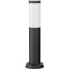 ledscom.de Dissuasore luminoso PORU nero per esterni, acciaio inox, rotondo, 38,5 cm, incl. lampada E27 3,99W extra-bianco caldo 471lm