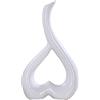 MISNODE Vaso da fiori in ceramica a forma di cuore, 25,9 x 15 cm, vaso per fiori, arte moderna, decorazione per casa, soggiorno, camera da letto, bianco