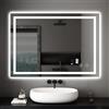 Dripex Specchio Bagno LED 60x80 cm, Specchio da Trucco con Luce Anti-Nebbia 3 Temperature Colore e Dimmerabile Specchio da Parete Moderno con Smart Touch IP44 Risparmio Energetico