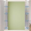 Momooda Tenda Doccia Magnetica Pieghevole Resistente con Ganci, Antispruzzo, Tenda da doccia Impermeabile Antimuffa in lino per il bagno, Verde mela, 100x200cm