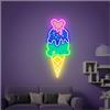 SHOUXI Insegna al Neon LED Insegna Al Neon Con Gelato Per Pub, Club, Bar, Negozi, Sala Di Compleanno, Feste(UN,60cm)